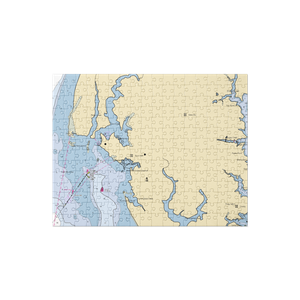 Waterman's Crab House (Rock Hall, MD) NOAA Chart Jigsaw Puzzle