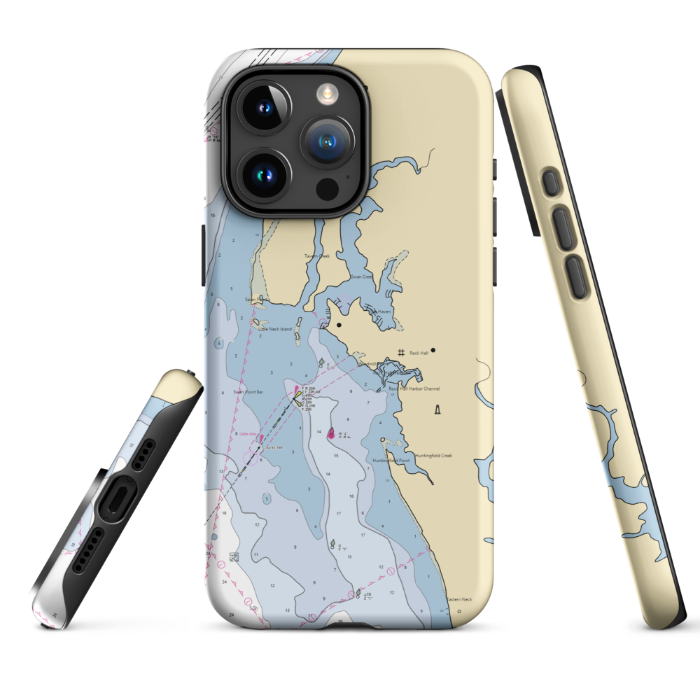 North Point Marina (Rock Hall, MD) NOAA Chart  Tough iPhone Case iPhone 15 Pro Max model shown