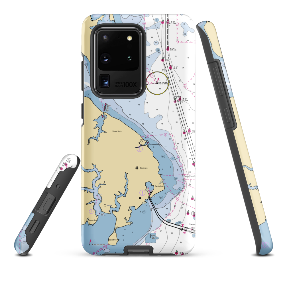 Safe Harbor Podickory Point (Annapolis, MD) NOAA Chart Samsung Phone Case Samsung Galaxy S20 Ultra model shown