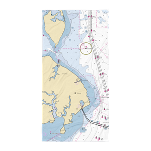 Safe Harbor Podickory Point (Annapolis, MD) NOAA Chart Towel