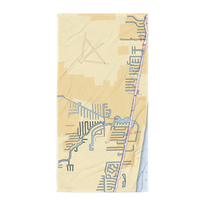 Pompano Beach Marine Center Inc (Pompano Beach, FL) NOAA Chart Towel