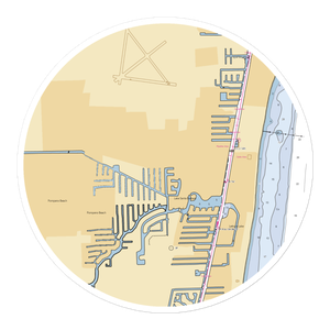 Pompano Beach Marine Center Inc (Pompano Beach, FL) NOAA Chart Sticker