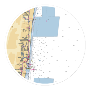 Lighthouse Point Yacht & Racquet Club (Hollywood, FL) NOAA Chart Sticker