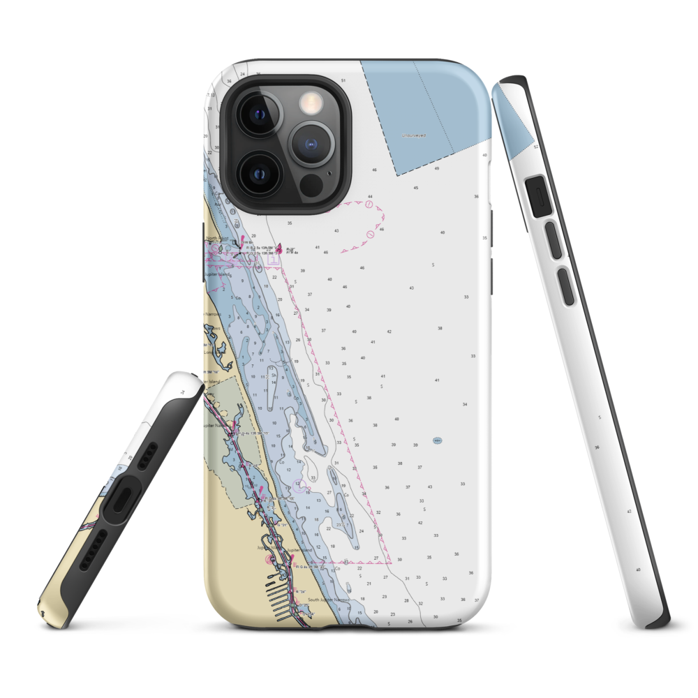 Manatee Marina (Stuart, FL) NOAA Chart  Tough iPhone Case iPhone 12 Pro Max model shown