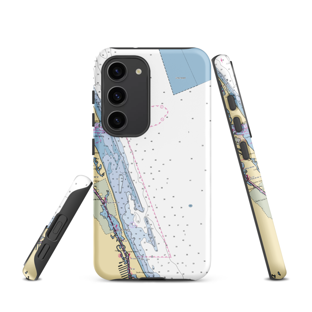 Port Salerno Marine (Stuart, FL) NOAA Chart Samsung Phone Case Samsung Galaxy S23 model shown