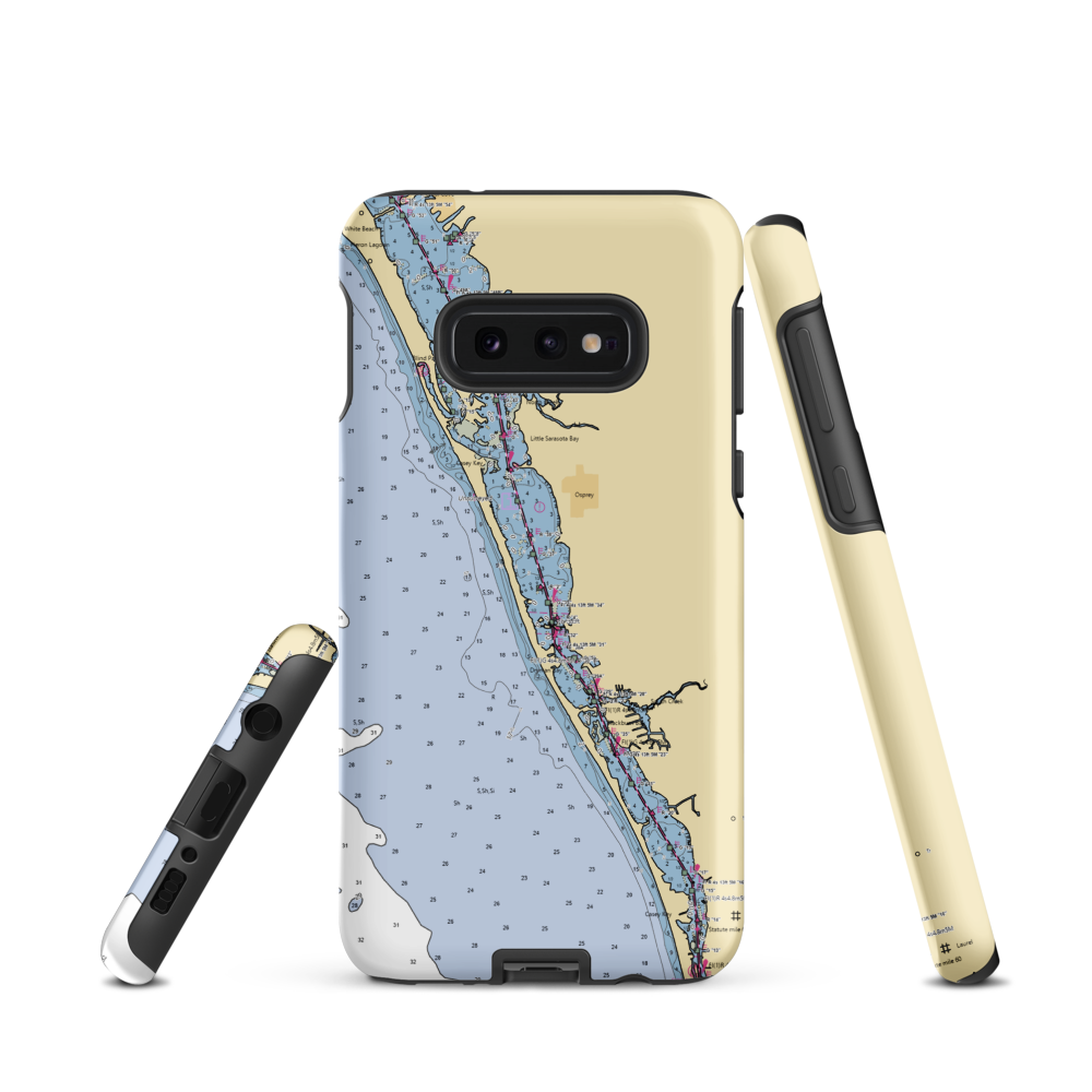 Casey Key Marina & Yacht Club (Osprey, FL) NOAA Chart Samsung Phone Case Samsung Galaxy S10e model shown