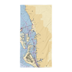 Sarasota Bay Mooring Field (Sarasota, FL) NOAA Chart Towel