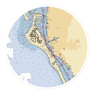 Phillippi Harbor Club (Sarasota, FL) NOAA Chart Sticker