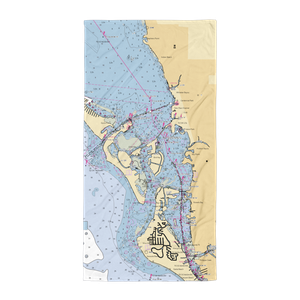 Bird Key Yacht Club (Sarasota, FL) NOAA Chart Towel