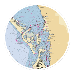 Bird Key Yacht Club (Sarasota, FL) NOAA Chart Sticker