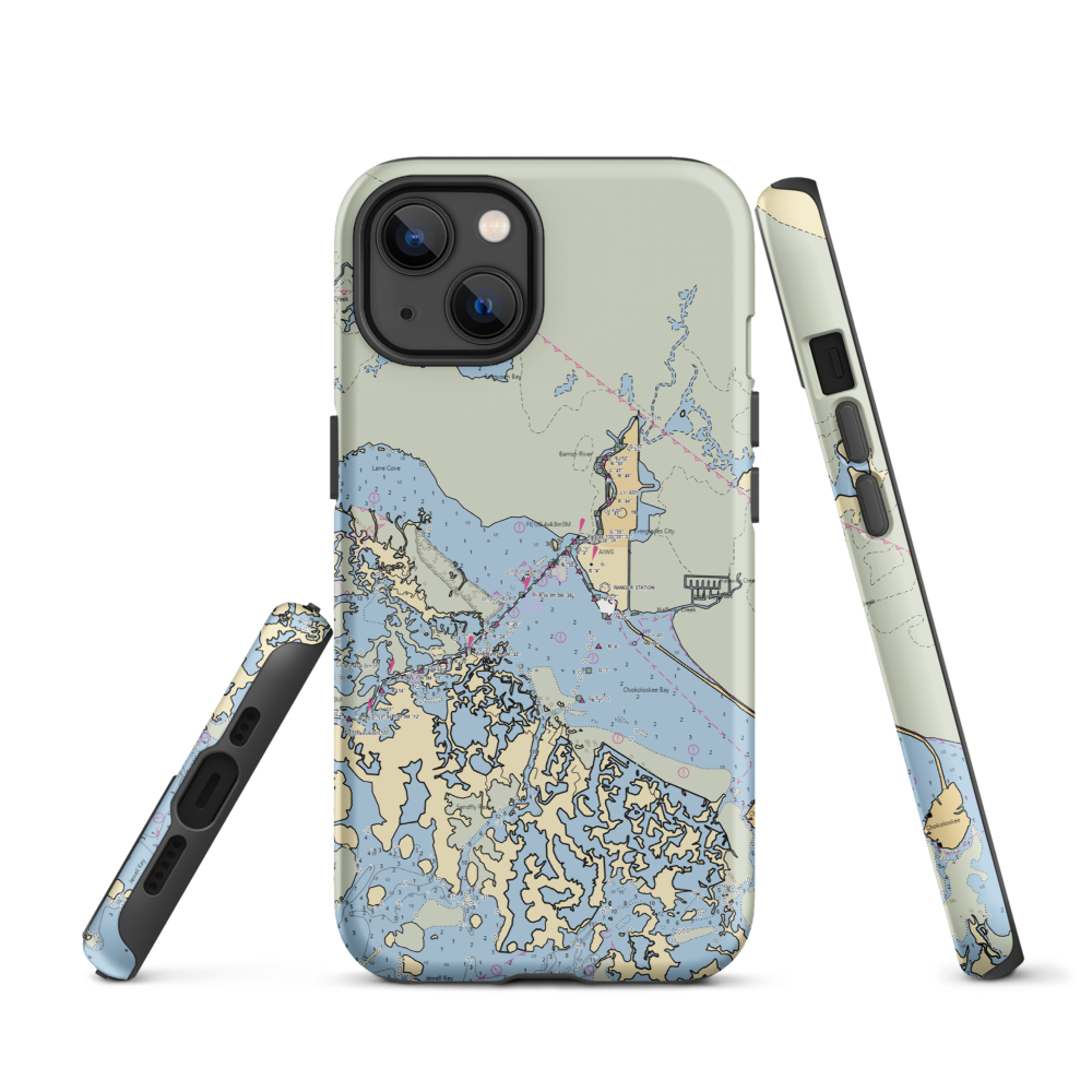 Rod & Gun Lodge (Naples, FL) NOAA Chart  Tough iPhone Case iPhone 13 model shown