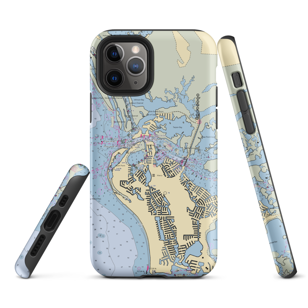 Snook Inn & Marina (Marco Island, FL) NOAA Chart  Tough iPhone Case iPhone 11 Pro model shown