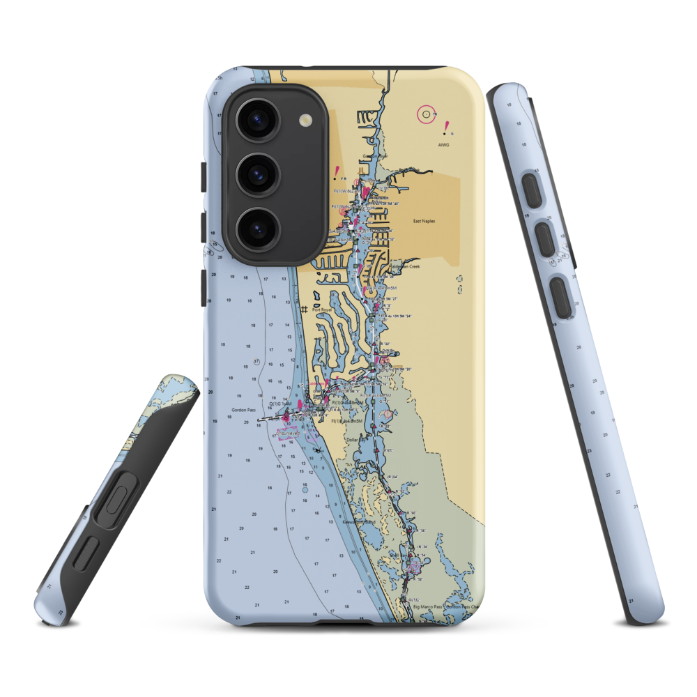 Hamilton Harbor Yacht Club (Naples, FL) NOAA Chart Samsung Phone Case Samsung Galaxy S23 Plus model shown