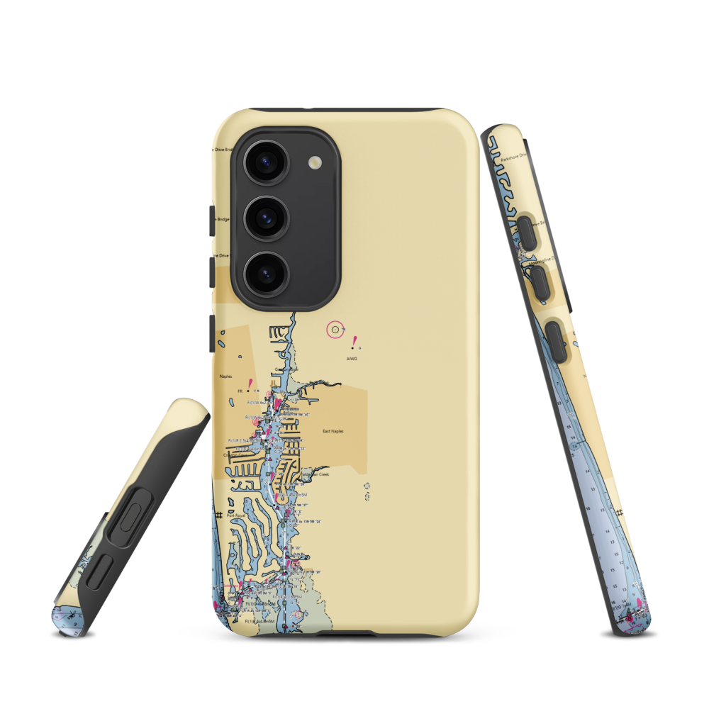 Naples Brookside Marina (Naples, FL) NOAA Chart Samsung Phone Case Samsung Galaxy S23 model shown