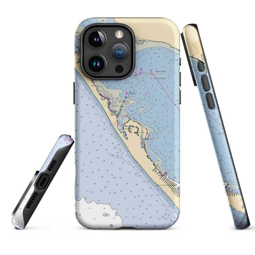 The Dock on the Bay (Bradenton, FL) NOAA Chart  Tough iPhone Case iPhone 15 Pro Max model shown