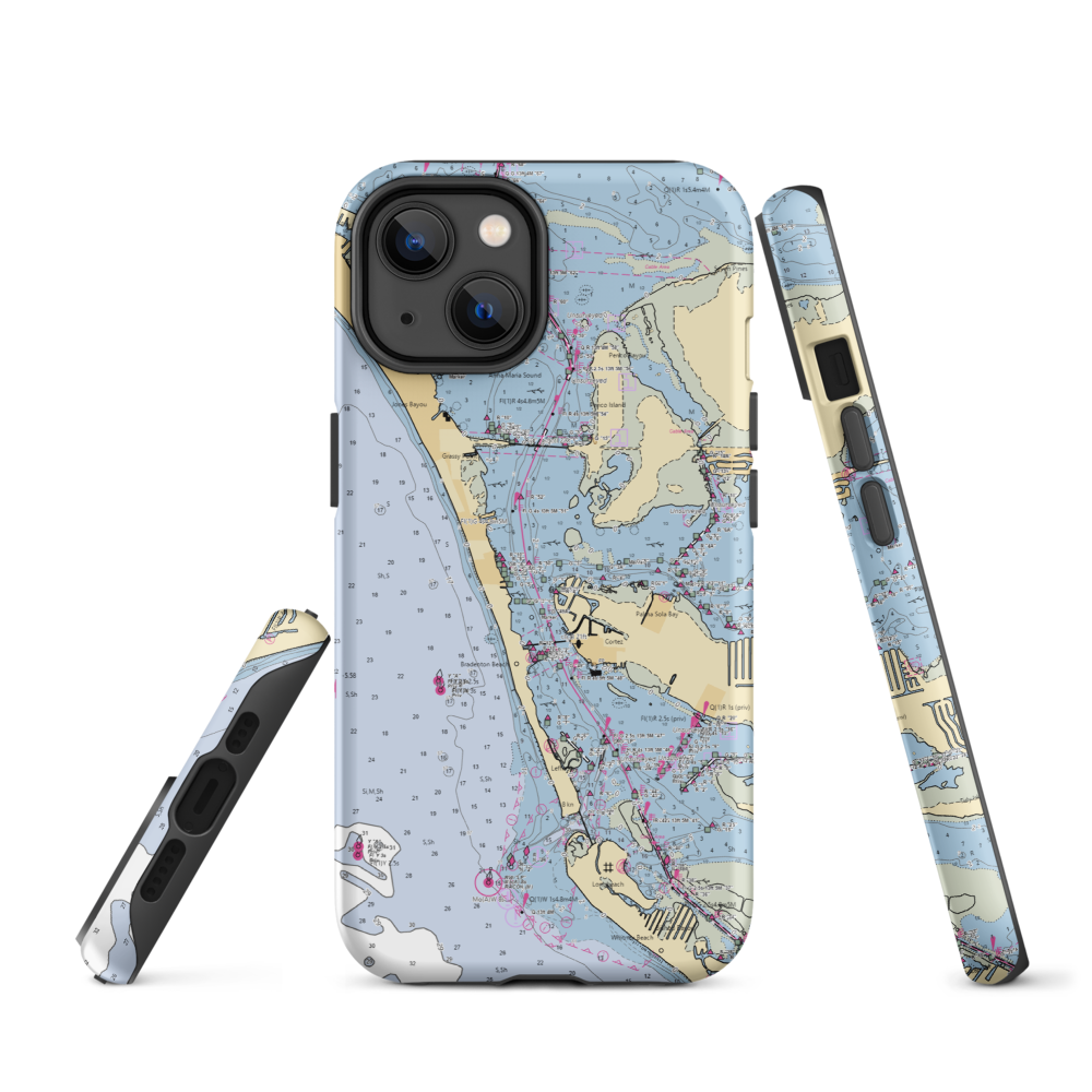 Seafood Shack Marina (Cortez, FL) NOAA Chart  Tough iPhone Case iPhone 14 model shown