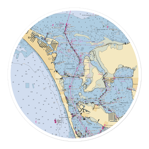 Safe Harbor Pier 77 (Holmes Beach, FL) NOAA Chart Sticker