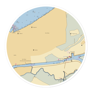 Pontchartrain Landing (New Orleans, LA) NOAA Chart Sticker