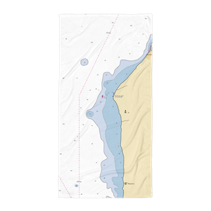 Point Clark Dock (Forestville, MI) NOAA Chart Towel