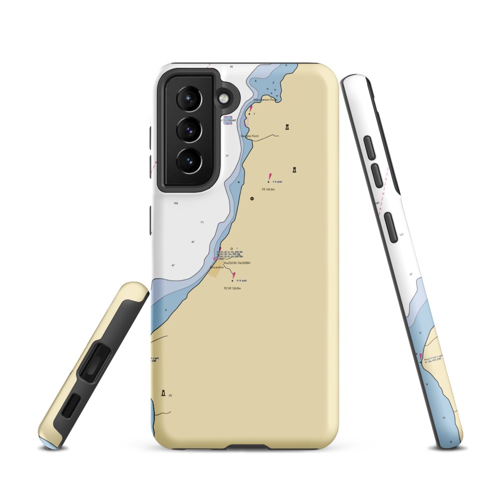Municipality of Kincardine Marina (Forestville, MI) NOAA Chart Samsung Phone Case Samsung Galaxy S21 model shown