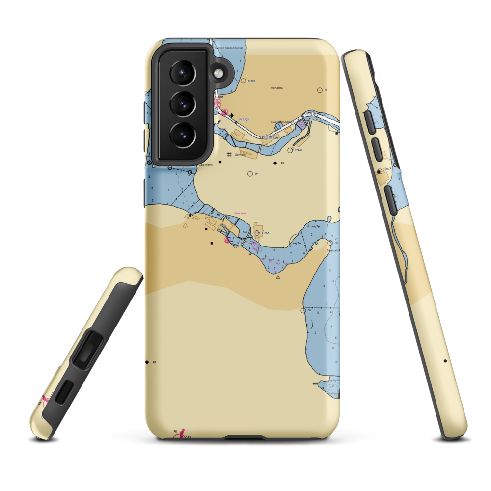 Neenah Boat and Dock Club (Appleton, WI) NOAA Chart Samsung Phone Case Samsung Galaxy S21 Plus model shown