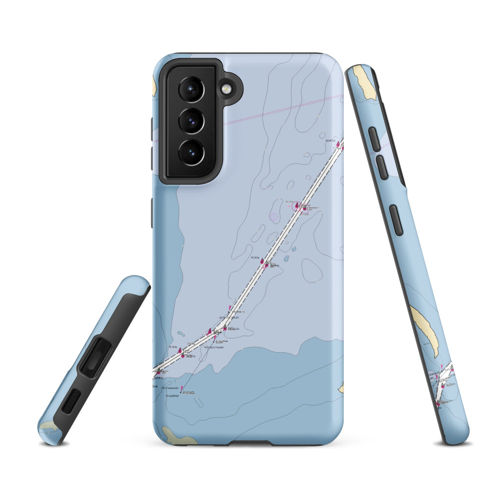 Shipyard Marine (Green Bay, WI) NOAA Chart Samsung Phone Case Samsung Galaxy S21 FE model shown
