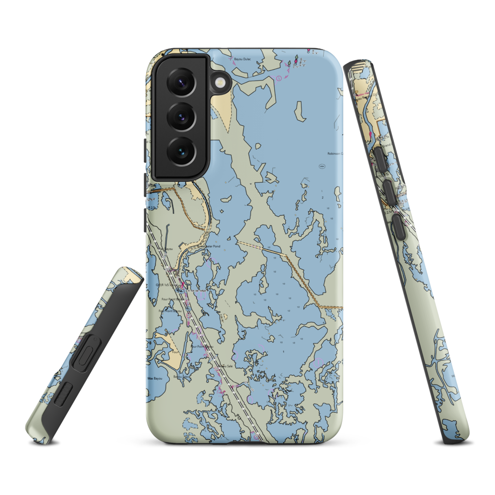 Boudreaux's Marina (Dulac, LA) NOAA Chart Samsung Phone Case Samsung Galaxy S22 Plus model shown