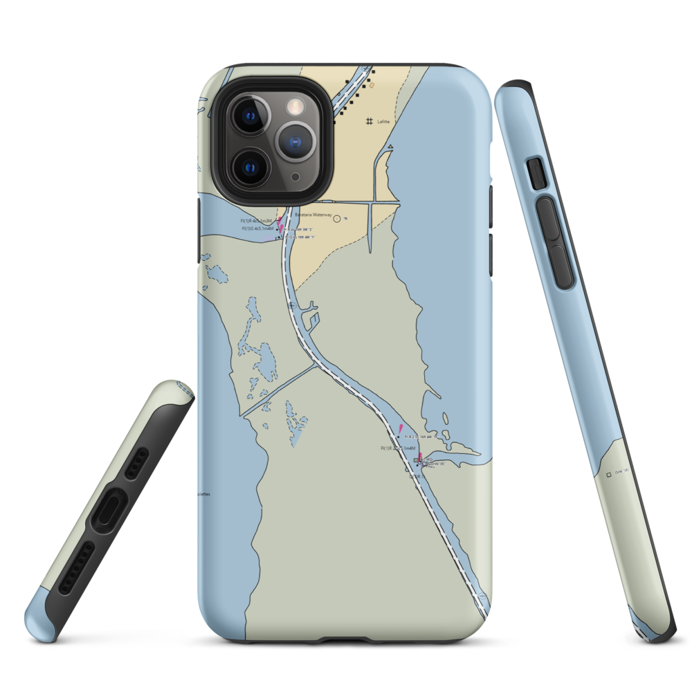 Seaway Marina (Metairie, LA) NOAA Chart  Tough iPhone Case iPhone 11 Pro Max model shown