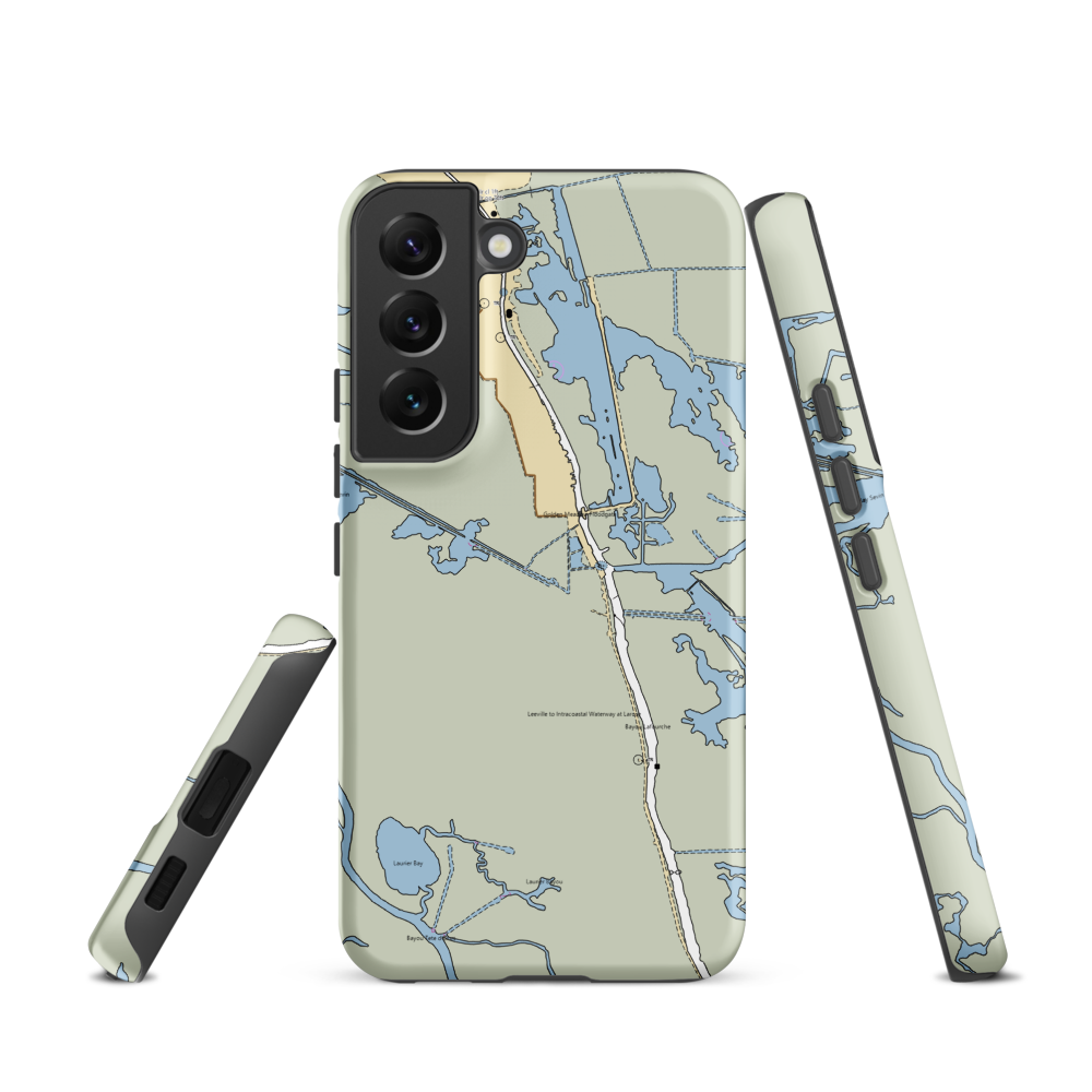 Tidewater Dock (Golden Meadow, LA) NOAA Chart Samsung Phone Case Samsung Galaxy S22 model shown