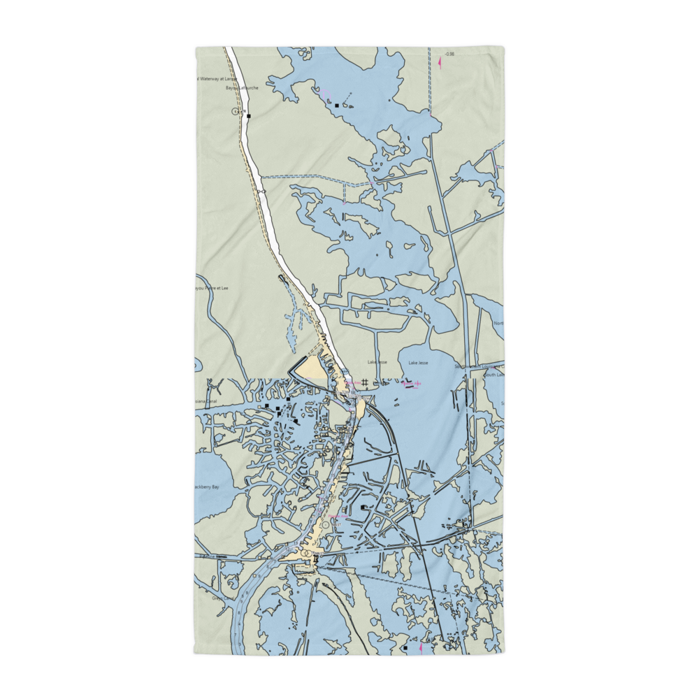 Bobby Lynn's Marina (Golden Meadow, LA) NOAA Chart Towel 