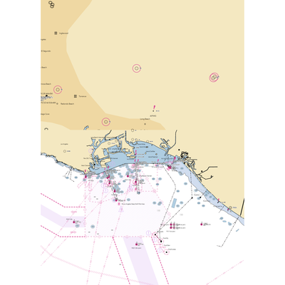 Harborlight Yacht Club (Long Beach, CA) NOAA Chart  Gaming Mouse Pad