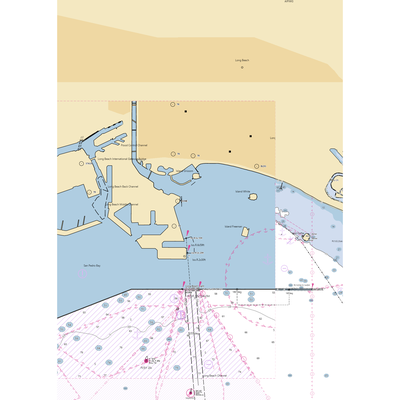 Long Beach Shoreline Marina (Long Beach, CA) NOAA Chart  Gaming Mouse Pad