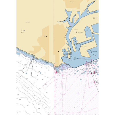 Hurricane Gulch Yacht Club (San Pedro, CA) NOAA Chart  Gaming Mouse Pad