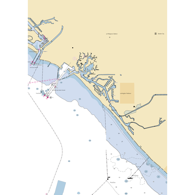 Huntington Harbour Yacht Club (Long Beach, CA) NOAA Chart  Gaming Mouse Pad