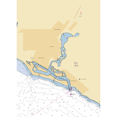 Bayside Village Mobile Home Park & Marina (Newport Beach, CA) NOAA Chart  Gaming Mouse Pad