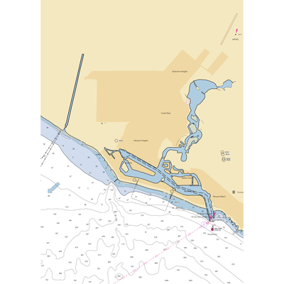 Swales Anchorage (Newport Beach, CA) NOAA Chart  Gaming Mouse Pad