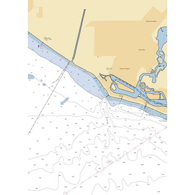 Vue Marina (Newport Beach, CA) NOAA Chart  Gaming Mouse Pad