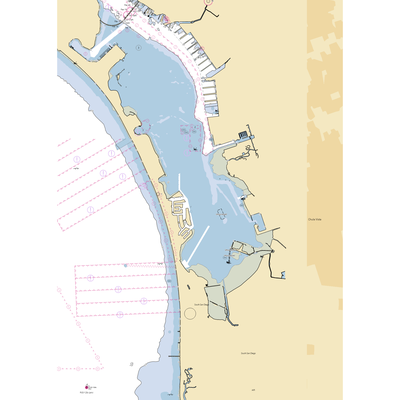 Coronado Cays Yacht Club (San Diego, CA) NOAA Chart  Gaming Mouse Pad