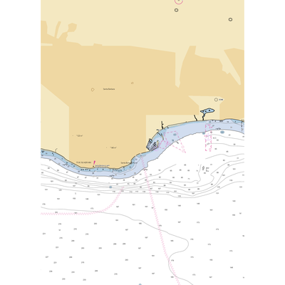 Sea Landing (Santa Barbara, CA) NOAA Chart  Gaming Mouse Pad