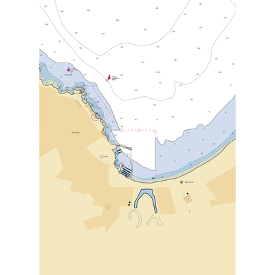 Breakwater Cove Marina (Monterey, CA) NOAA Chart  Gaming Mouse Pad