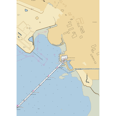 San Leandro Marina (Oakland, CA) NOAA Chart  Gaming Mouse Pad