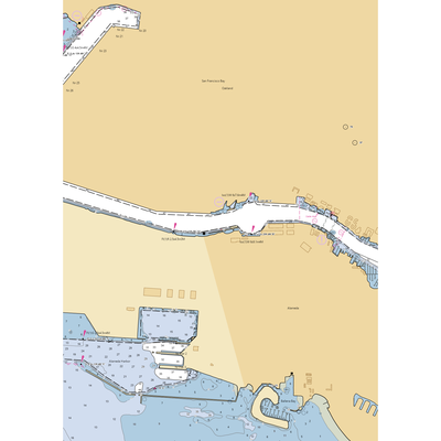 Bay Ship and Yacht (Oakland, CA) NOAA Chart  Gaming Mouse Pad