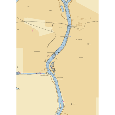 Sacramento Marina (Sacramento, CA) NOAA Chart  Gaming Mouse Pad