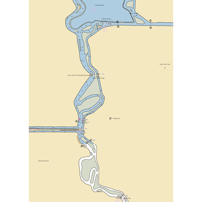 Bullfrog Marina (Stockton, CA) NOAA Chart  Gaming Mouse Pad