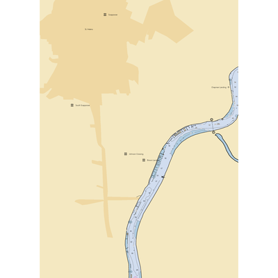 McCuddy's Landing on the Multnomah Channel (Portland, OR) NOAA Chart  Gaming Mouse Pad