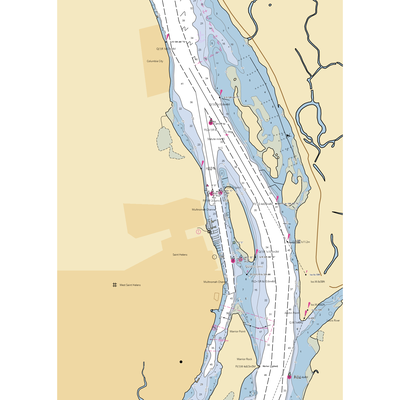 Sand Island Marine Park (Columbia City, OR) NOAA Chart  Gaming Mouse Pad