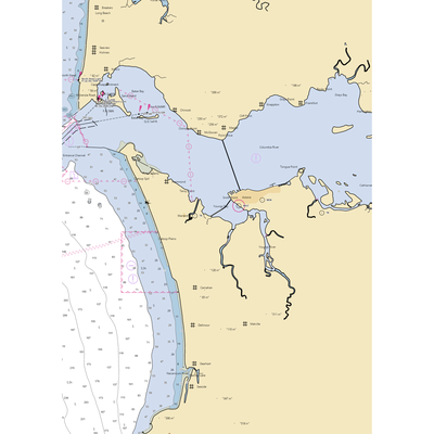 City of Warrenton Basins (Hammond, OR) NOAA Chart  Gaming Mouse Pad