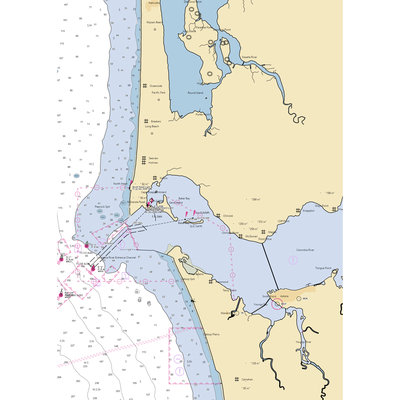 Port of Chinook (Chinook, WA) NOAA Chart  Gaming Mouse Pad