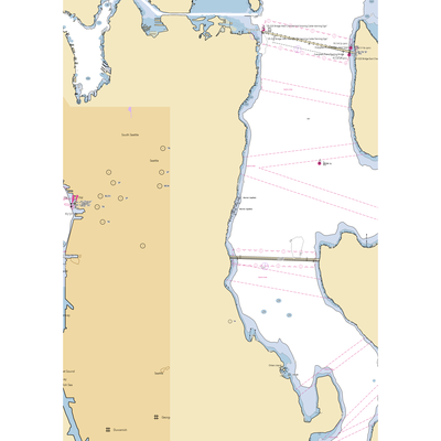 Leschi Yacht Basin (Medina, WA) NOAA Chart  Gaming Mouse Pad