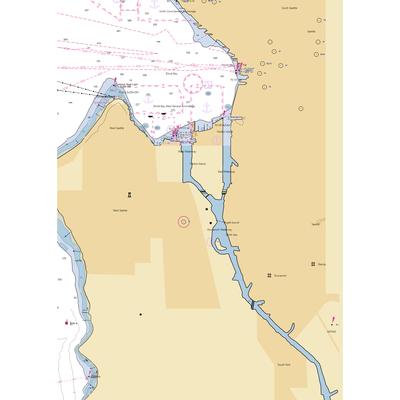 Jim Clark Marina (Mercer Island, WA) NOAA Chart  Gaming Mouse Pad